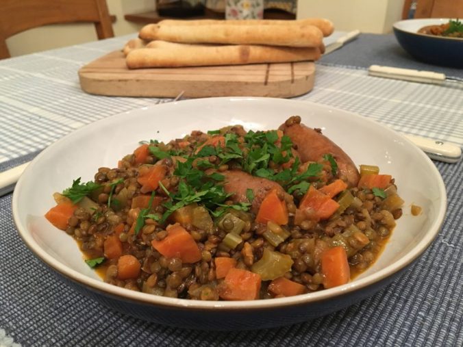 Sausage and lentils